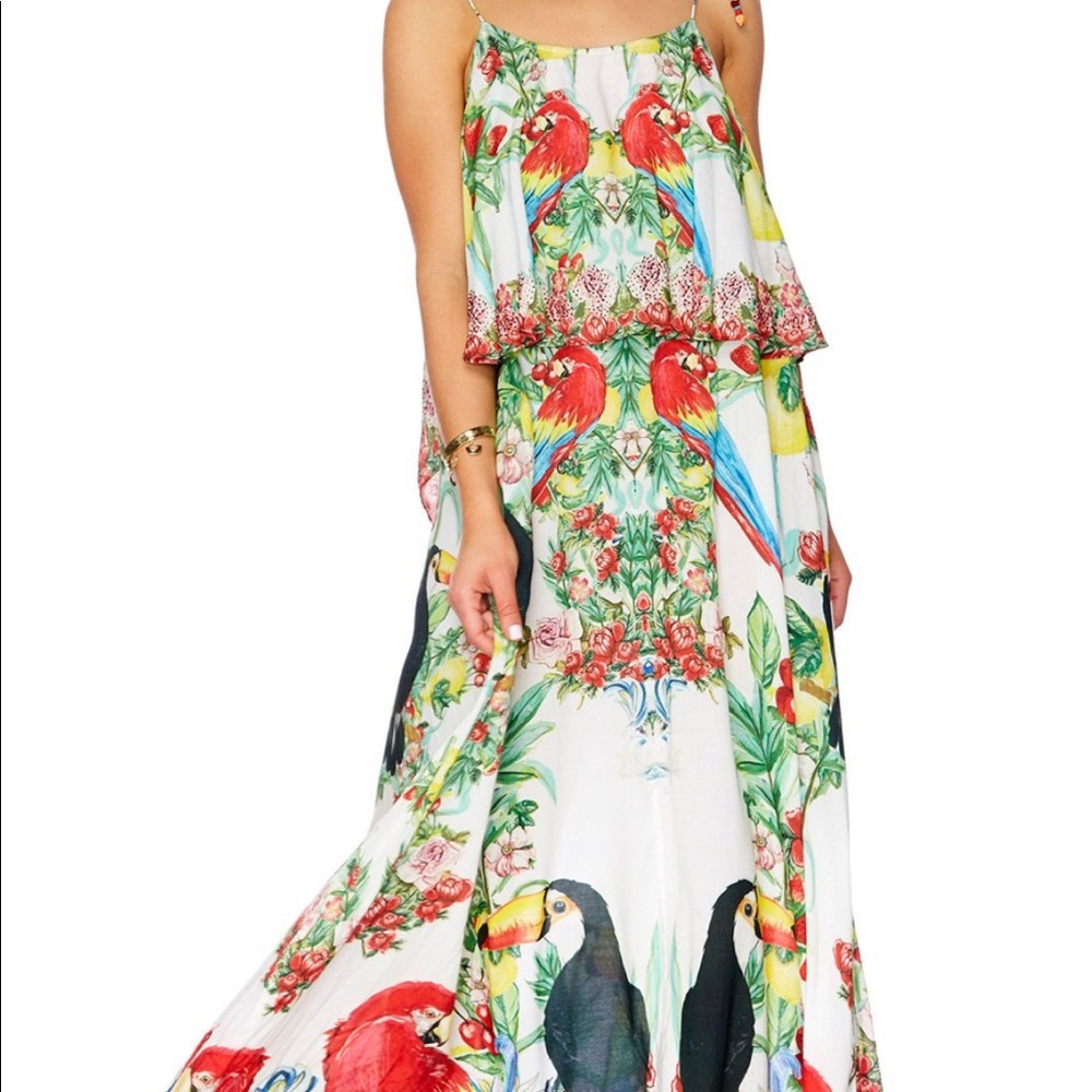 Camilla One Flew Over long dress w frill top